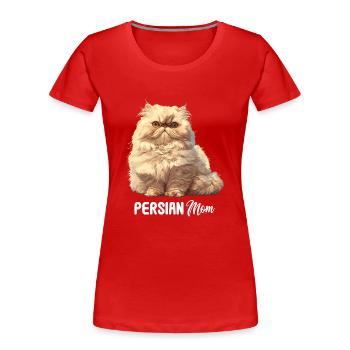 Chat persan Perserkatze - T-shirt bio Premium Femme - rouge - Devant - Mia (176cm)