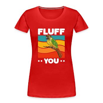 Molina Perruche Perroquet Perruche Oiseau Perruche - T-shirt bio Premium Femme - rouge - Devant - Mia (176cm)