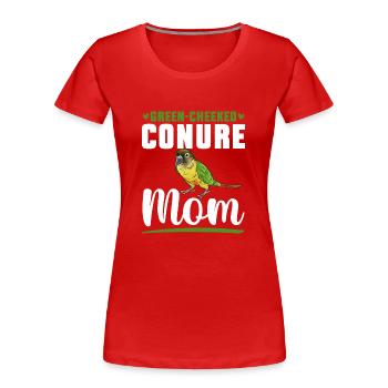 Molina Perruche Perroquet Perruche Oiseau Perruche - T-shirt bio Premium Femme - rouge - Devant - Mia (176cm)