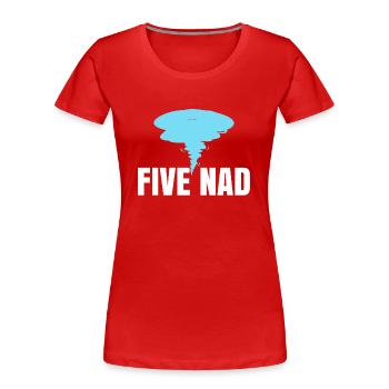 Kids Five-nado Warning 5th Birthday Tornado Themed - Women's Premium Organic T-Shirt - red - Front - Mia (176cm)