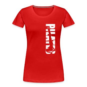 Instructeur de Pilates Professeur de Pilates - T-shirt bio Premium Femme - rouge - Devant - Mia (176cm)