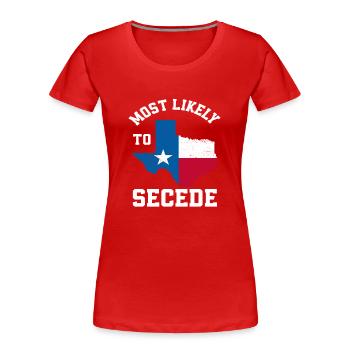 Le Texas s’est séparé - T-shirt bio Premium Femme - rouge - Devant - Mia (176cm)