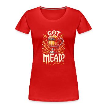Renaissance-jahrmarkt-outfit Mittelalterlicher - Frauen Premium Bio T-Shirt - Rot - Vorne - Mia (176cm)