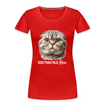 Scottish Fold Kitten Scottish Fold Cat - Women's Premium Organic T-Shirt - red - Front - Mia (176cm)