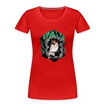 Mädchen Wald Sinnlich Romantisch - Frauen Premium Bio T-Shirt - Rot - Vorne - Mia (176cm)