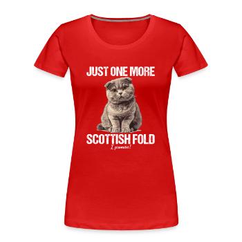Scottish Fold Kitten Scottish Fold Cat - Women's Premium Organic T-Shirt - red - Front - Mia (176cm)