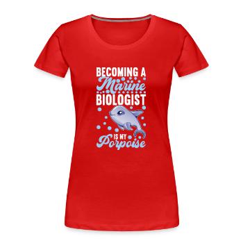 Biologie marine Biologiste marin - T-shirt bio Premium Femme - rouge - Devant - Mia (176cm)