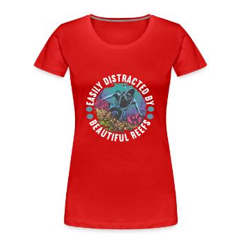Biologie marine Biologiste marin - T-shirt bio Premium Femme - rouge - Devant - Mia (176cm)