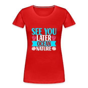 Biologie marine Biologiste marin - T-shirt bio Premium Femme - rouge - Devant - Mia (176cm)