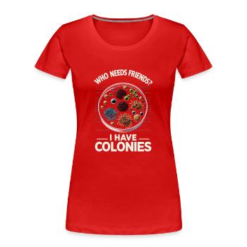 Microbiologist Microbiology Lab Staph Biology - Women's Premium Organic T-Shirt - red - Front - Mia (176cm)
