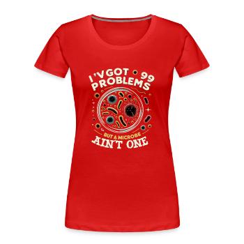 Microbiologiste Microbiologie Laboratoire Biologie des staphylocoques - T-shirt bio Premium Femme - rouge - Devant - Mia (176cm)