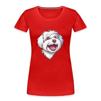 Bolognese | Bolognese | Cartoon Artwork - Women's Premium Organic T-Shirt - red - Front - Mia (176cm)