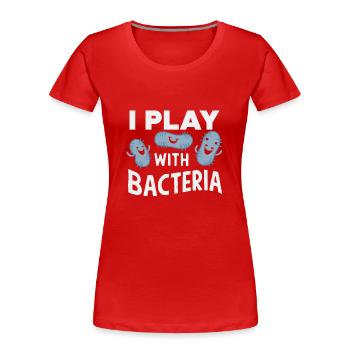 Microbiologist Microbiology Lab Staph Biology - Women's Premium Organic T-Shirt - red - Front - Mia (176cm)
