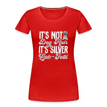 Silver Labrador Retriever Silver Lab - T-shirt bio Premium Femme - rouge - Devant - Mia (176cm)