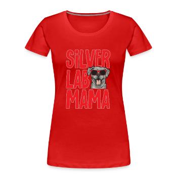 Silver Labrador Retriever Silver Lab - T-shirt bio Premium Femme - rouge - Devant - Mia (176cm)