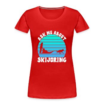 Chiens de traîneau - T-shirt bio Premium Femme - rouge - Devant - Mia (176cm)