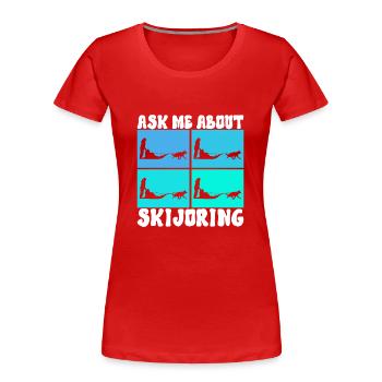 Traîneau Chiens de traîneau - T-shirt bio Premium Femme - rouge - Devant - Mia (176cm)