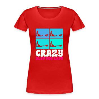 Traîneau Chiens de traîneau - T-shirt bio Premium Femme - rouge - Devant - Mia (176cm)