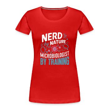 Microbiologist Microbiology Lab Staph Biology - Women's Premium Organic T-Shirt - red - Front - Mia (176cm)