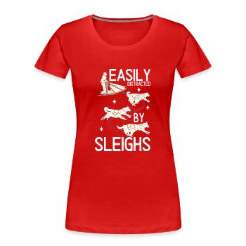 Traîneau Chiens de traîneau - T-shirt bio Premium Femme - rouge - Devant - Mia (176cm)