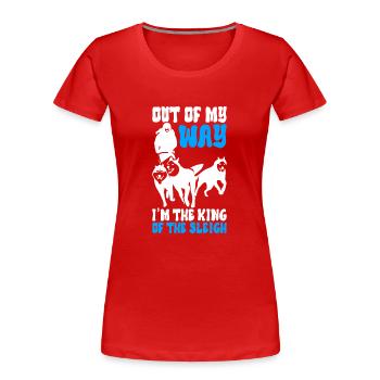 Traîneau Chiens de traîneau - T-shirt bio Premium Femme - rouge - Devant - Mia (176cm)