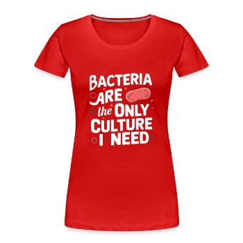 Microbiologiste Microbiologie Laboratoire Biologie des staphylocoques - T-shirt bio Premium Femme - rouge - Devant - Mia (176cm)
