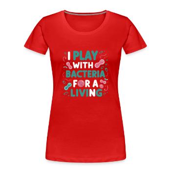Microbiologist Microbiology Lab Staph Biology - Women's Premium Organic T-Shirt - red - Front - Mia (176cm)