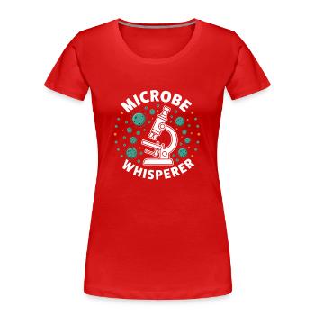 Microbiologiste Microbiologie Laboratoire Biologie des staphylocoques - T-shirt bio Premium Femme - rouge - Devant - Mia (176cm)