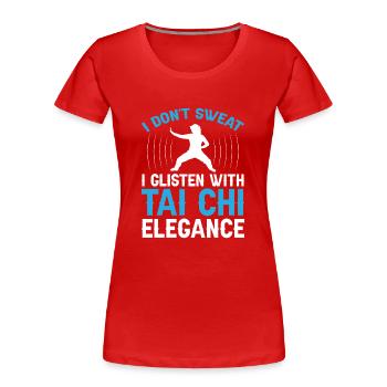 Tai Chi-kunst Für Opa-männer, Kampfkunst Tai Chi - Frauen Premium Bio T-Shirt - Rot - Vorne - Mia (176cm)