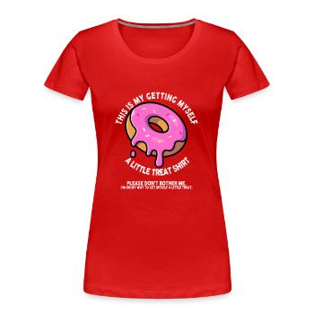 Dessert crémeux au sundae Ne me dérangez pas - T-shirt bio Premium Femme - rouge - Devant - Mia (176cm)