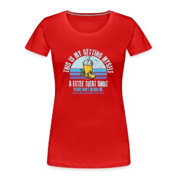 Dessert crémeux au sundae Ne me dérangez pas - T-shirt bio Premium Femme - rouge - Devant - Mia (176cm)