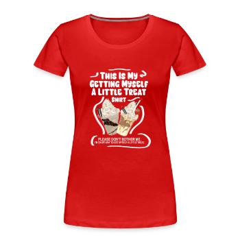 Dessert crémeux au sundae Ne me dérangez pas - T-shirt bio Premium Femme - rouge - Devant - Mia (176cm)