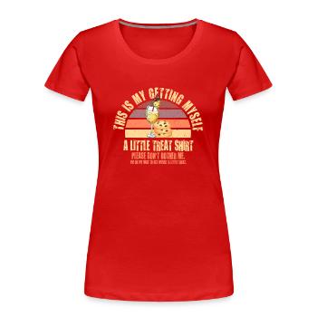 Dessert crémeux au sundae Ne me dérangez pas - T-shirt bio Premium Femme - rouge - Devant - Mia (176cm)