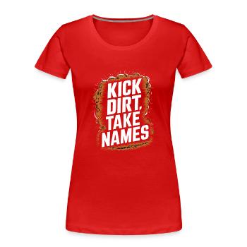 Tractor Pulling Tractor Pulling Tractor Power Farm - Frauen Premium Bio T-Shirt - Rot - Vorne - Mia (176cm)