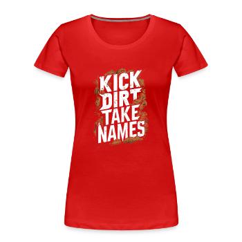 Tractor Pulling Tractor Pulling Tractor Power Farm - Frauen Premium Bio T-Shirt - Rot - Vorne - Mia (176cm)