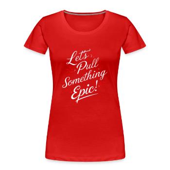 Tractor Pulling Tractor Pulling Tractor Power Farm - Frauen Premium Bio T-Shirt - Rot - Vorne - Mia (176cm)