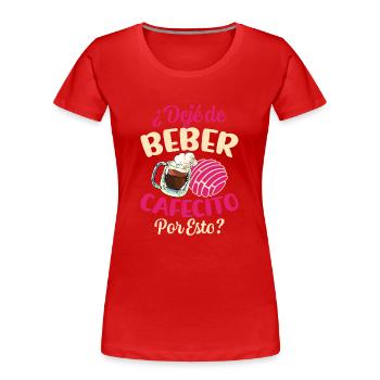 Spanish Concha design by Cafecito for - Women's Premium Organic T-Shirt - red - Front - Mia (176cm)