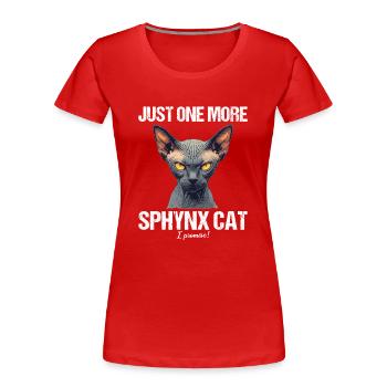 Chaton Sphynx Chat Sphynx - T-shirt bio Premium Femme - rouge - Devant - Mia (176cm)