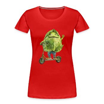 Kohl Scooter - Frauen Premium Bio T-Shirt - Rot - Vorne - Mia (176cm)