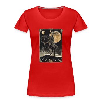 Der Streitwagen Tarot - Frauen Premium Bio T-Shirt - Rot - Vorne - Mia (176cm)