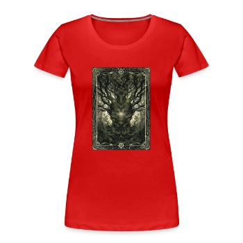 Der Zauberwald Tarot - Frauen Premium Bio T-Shirt - Rot - Vorne - Mia (176cm)