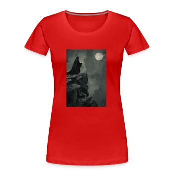 Der Einsiedler Tarot - Frauen Premium Bio T-Shirt - Rot - Vorne - Mia (176cm)