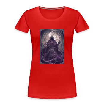 Der Zauberer Tarot - Frauen Premium Bio T-Shirt - Rot - Vorne - Mia (176cm)