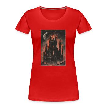 Der Turm Tarot - Frauen Premium Bio T-Shirt - Rot - Vorne - Mia (176cm)