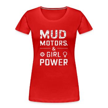 Tractor Pulling Tractor Pulling Tractor Power Farm - Frauen Premium Bio T-Shirt - Rot - Vorne - Mia (176cm)