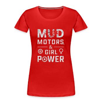 Tractor Pulling Tractor Pulling Tractor Power Farm - Frauen Premium Bio T-Shirt - Rot - Vorne - Mia (176cm)