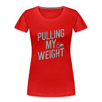 Tractor Pulling Tractor Pulling Tractor Power Farm - Frauen Premium Bio T-Shirt - Rot - Vorne - Mia (176cm)
