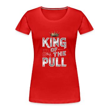Tractor Pulling Tractor Pulling Tractor Power Farm - Frauen Premium Bio T-Shirt - Rot - Vorne - Mia (176cm)