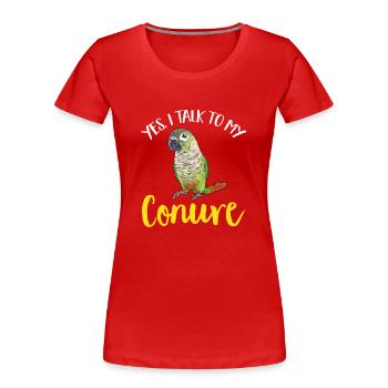 Molinasittich Papagei Vogel Sittich - Frauen Premium Bio T-Shirt - Rot - Vorne - Mia (176cm)