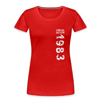 1983 Geburtstag Geschenkidee Vintage Edition 1983 - Frauen Premium Bio T-Shirt - Rot - Vorne - Mia (176cm)